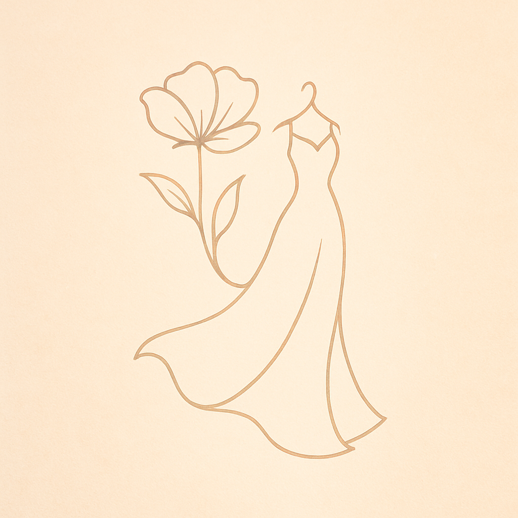 Dekorativní ikonka květiny a šatů